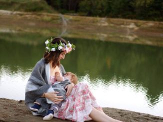 breastfeeding, nature, girl