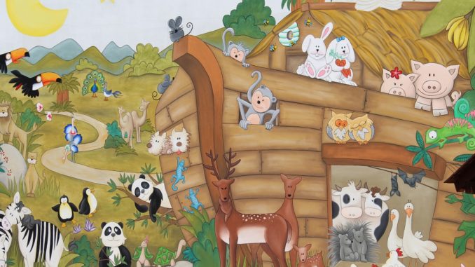 murals, ark, noah's ark