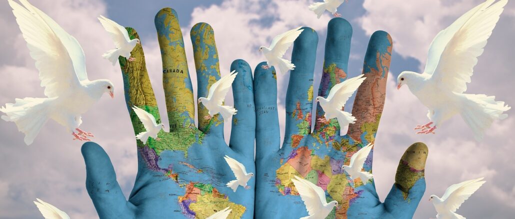 world, peace, continents