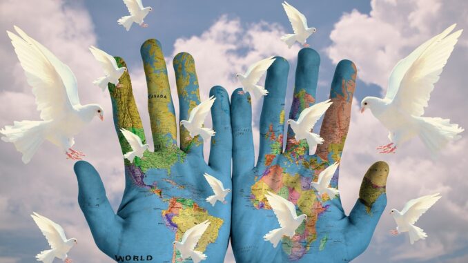 world, peace, continents